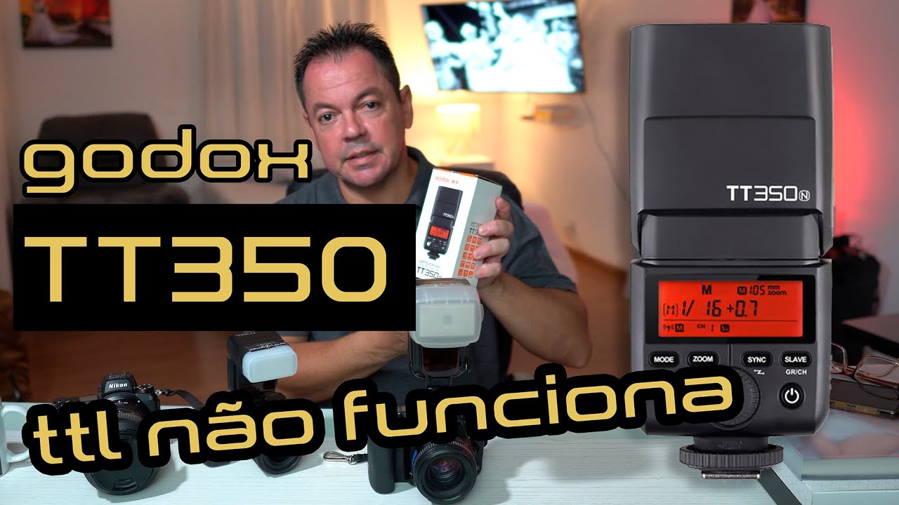 Flash Godox TT350N - Unboxing e Teste TTL / HSS / Wireless