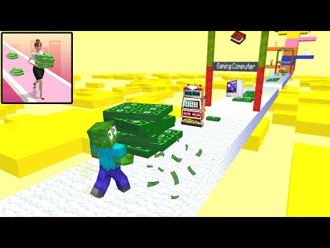 Monster School : Money Run 3D Challenge - Funny Animation - Minecraft Animation