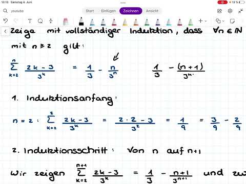 Inuktionsbeweis: explizite Formel einer Reihe an einem Beispiel