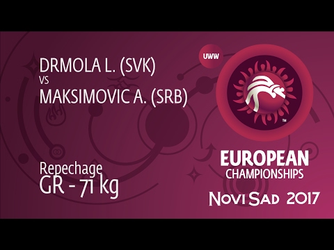Repechage GR - 71 kg: A. MAKSIMOVIC (SRB) df. L. DRMOLA (SVK) by FALL, 7-0