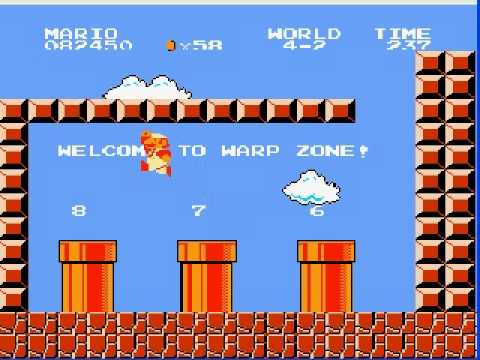 Me playing Super Mario Bros. on Nintendo