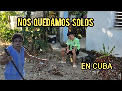 Abuela y su nieto se quedan solos en casa y hacen labores en la finca.