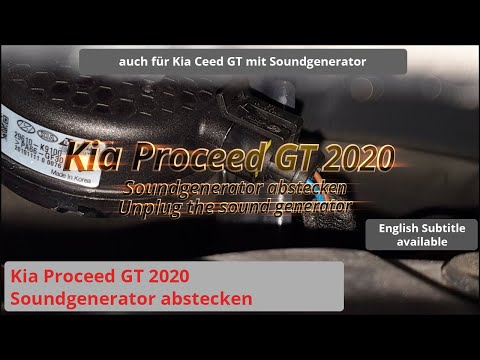 Kia Proceed GT 2020 - Unplug the sound generator (also Kia Ceed GT)