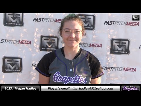 2023 Megan Hadley 4.0 GPA - Power Hitting 3rd Base & Outfielder Softball Skills Video - Ca Grapettes