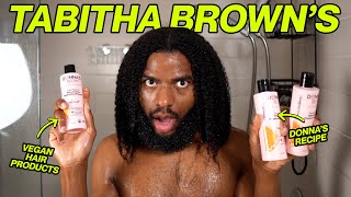 I TRIED DONNA&#39;S RECIPE...(Tabitha Brown&#39;s *VEGAN* Natural Hair Products)