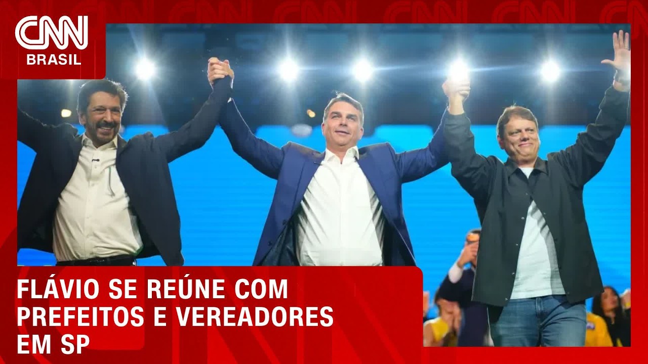 Em São Paulo, Flávio se reúne com prefeitos e vereadores do estado | CNN AGORA