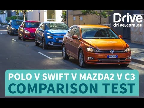 Comparison Test: 2018 Volkswagen Polo v Suzuki Swift v Mazda2 v Citroen C3 | Drive.com.au