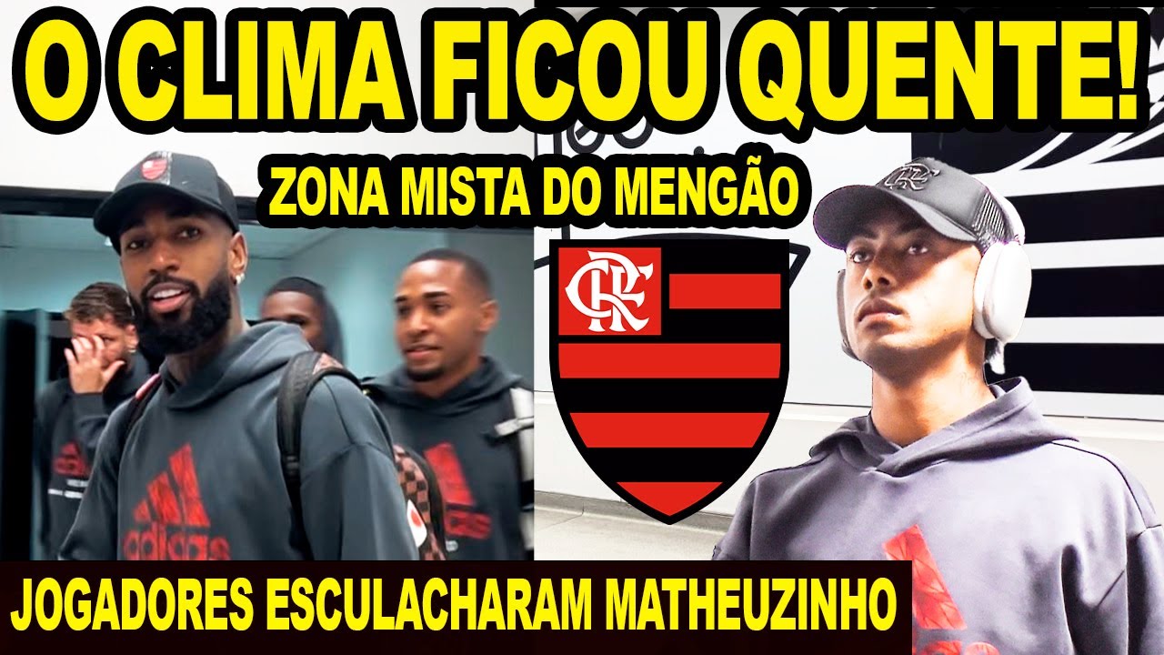 JOGADORES DO FLAMENGO ESCULACHARAM MATHEUZINHO! O CLIMA FICOU QUENTE! BH SAIU CHORANDO! ZONA MISTA