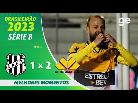 PONTE PRETA 1 X 2 CRICIÚMA | MELHORES MOMENTOS | 2ª RODADA BRASILEIRÃO SÉRIE B 2023 | ge.globo