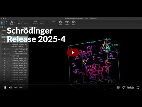 Schrödinger Release 2025-4 | Materialwissenschaft – Neue Funktionen