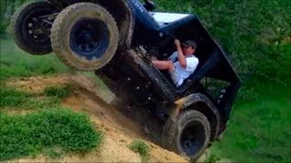 Jeep Wrangler Rubicon Going Crazy Vertical On Steep Hill Climb