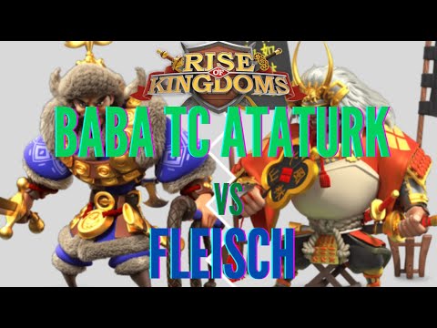 RISE OF KINGDOMS: BABA TC ATATURK vs FLEISCH - 1 vs 1 (Attila/Takeda vs Attila/Takeda)