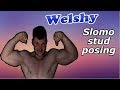 Welsh muscle stud flexing hairy body