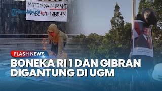 Kritik Keras Kebijakan Pemerintah, Aliansi Mahasiswa UGM Gelar Aksi Gantung Boneka Prabowo-Gibran