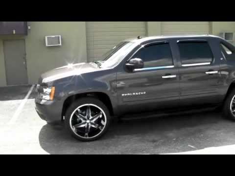 DUBSandTIRES.com 2011 Chevy Avalanche Silverado Review 24" Helo HE-866 Chrome Asanti Forgiato rims