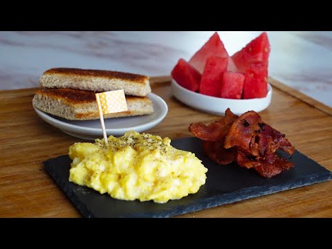 Making a classic breakfast for my little sister