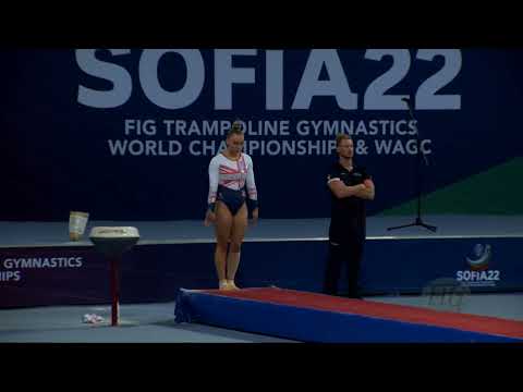KEALY Megan (GBR) W - 2022 Trampoline Worlds, Sofia (BUL) - Q Tumbling Exercise 1