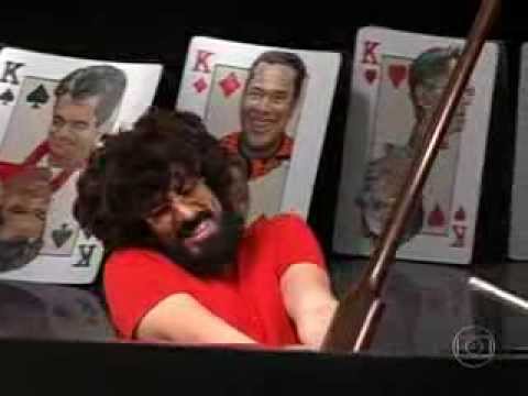 Marcelo Adnet makes a parody of Ivan Lins' music video