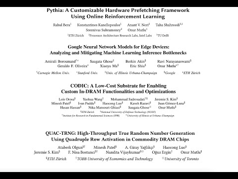 Lecture recordings for Computer Architecture, Fall 2021, on YouTube