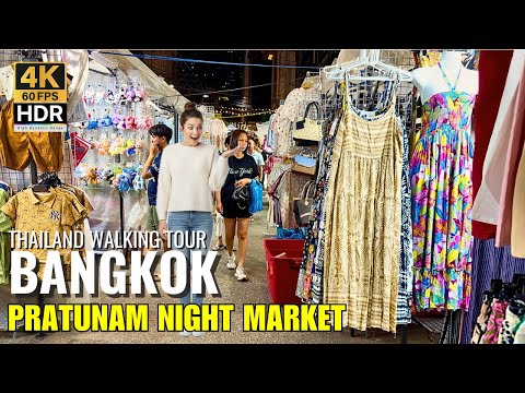 🛍️ Pratunam Night Market: BEST Bangkok Shopping BARGAINS & Street Food! | 4K HDR