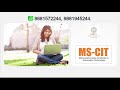 MS CIT Advertisement
