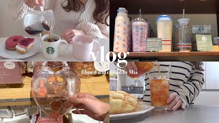 〔vlog〕お気に入りをたくさん集めたい、社会人の日常vlog☕️|スタバ新作|朝ごはん|手作り餃子🥟|ガチャガチャ