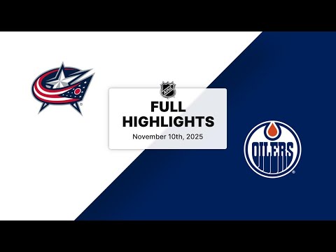 NHL Highlights | Blue Jackets vs. Oilers | November 10, 2025