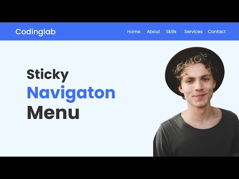 How to Create Sticky Navigation Bar in HTML CSS and JavaScript