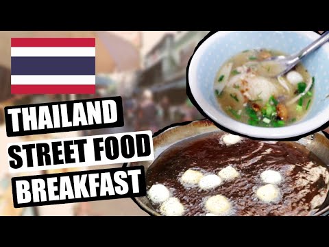 THAI Street Food BREAKFAST in BANGKOK MARKET Silom Soi 20 (THAILAND HOLIDAY 2019)