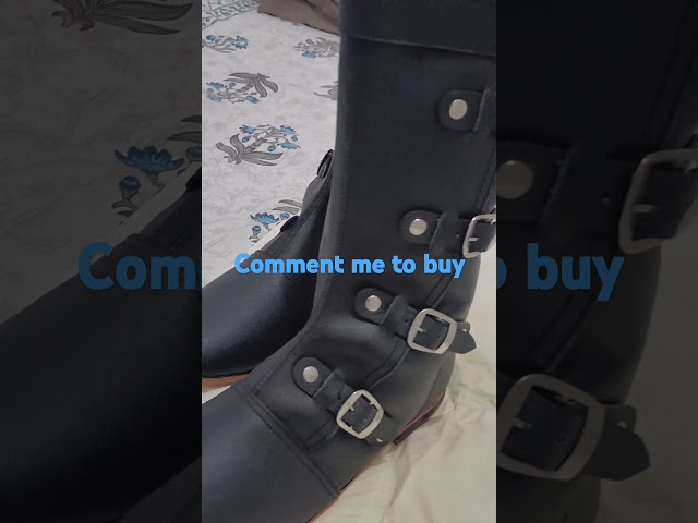 Vídeo relacionado con Botas de Cuero de PU - Tacón bajo Mid Tube Knights Boots - Botas de Cosplay Medieval renacentista para Fiesta de Carnaval Cosplay,Marrón,42