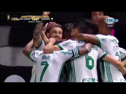 GOL: Lucas Lima - Boca Juniors 0 - 2 Palmeiras- Conmebol Libertadores 2018