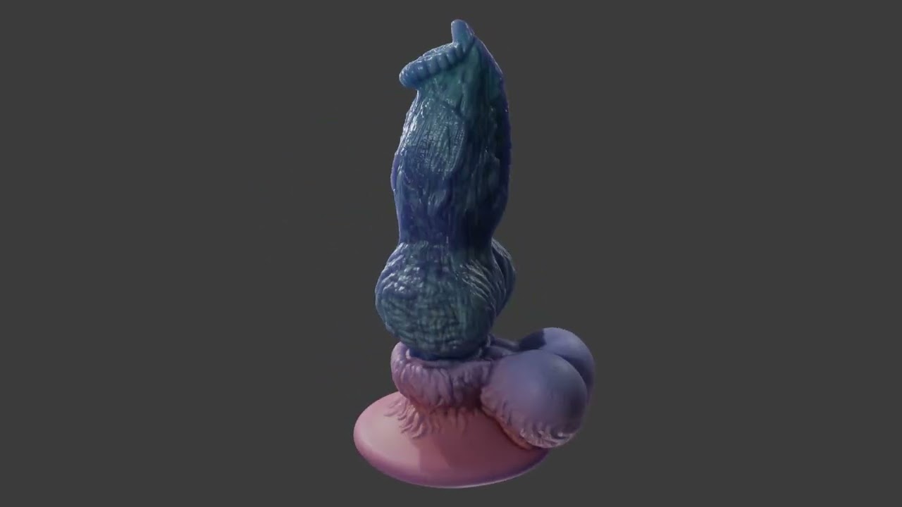 Furry Fantasy Azur Werewolf Penis Sextoy 3D Model