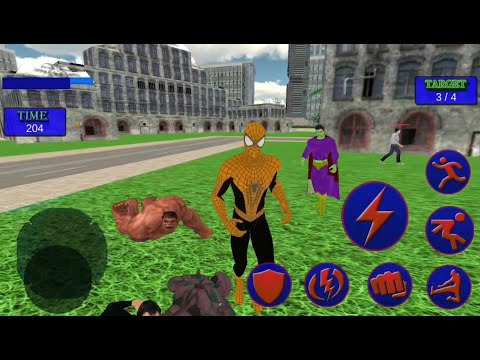 Flying Spider Hero Vs Monster City Gangster | Spider Vs Hulk Vs Superman - Android GamePlay
