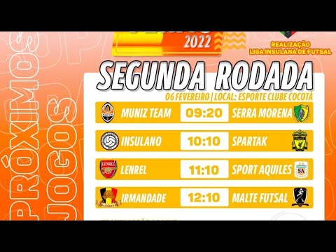 2° Rodada Da Copa Verão de Futsal 2022 - Ao Vivo com Imagens