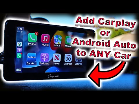 Install Apple Carplay and Android Connect in 5 Minutes? CARPURIDE Portable Car Radio Receiver