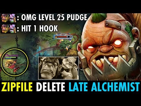 This is How ZIPFILE PUDGE Delete Late Game Alchemist - OMG PUDGE Try Hard Game Dota 2