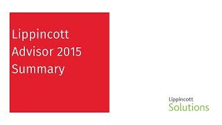 Lippincott Advisor 2015 Summary