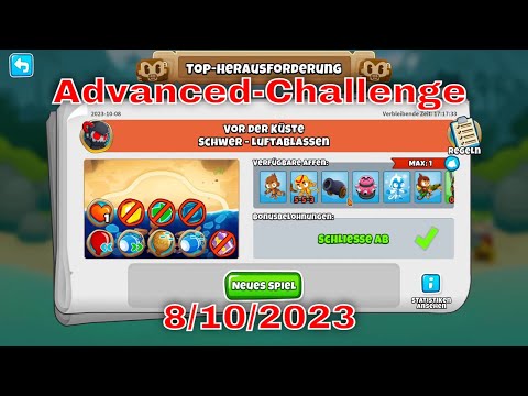 BTD 6 Top Herausforderung 08.10.2023 | bloonstd6 - Advanced Challenge  - MOAB Like If You Win