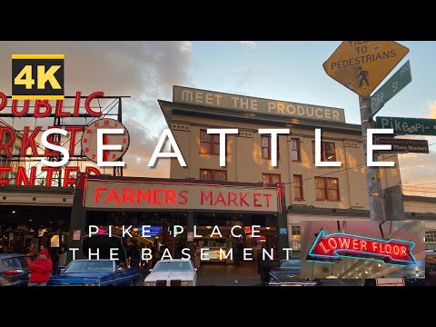 [4K] Seattle’s Pike Place Market in Washington