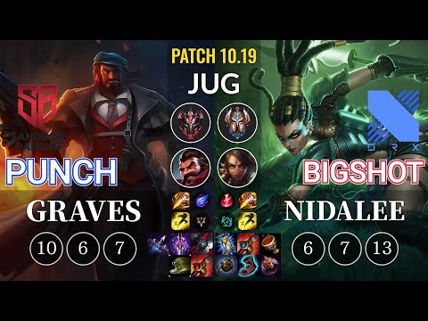 SB Punch Graves vs DRX BigShot Nidalee Jungle - KR Patch 10.19