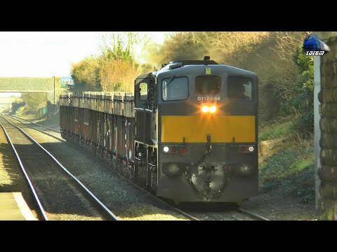Tren de Marfă Irlandez Irish Cargo Train in Stația Rush & Lusk Station - 30 January 2023