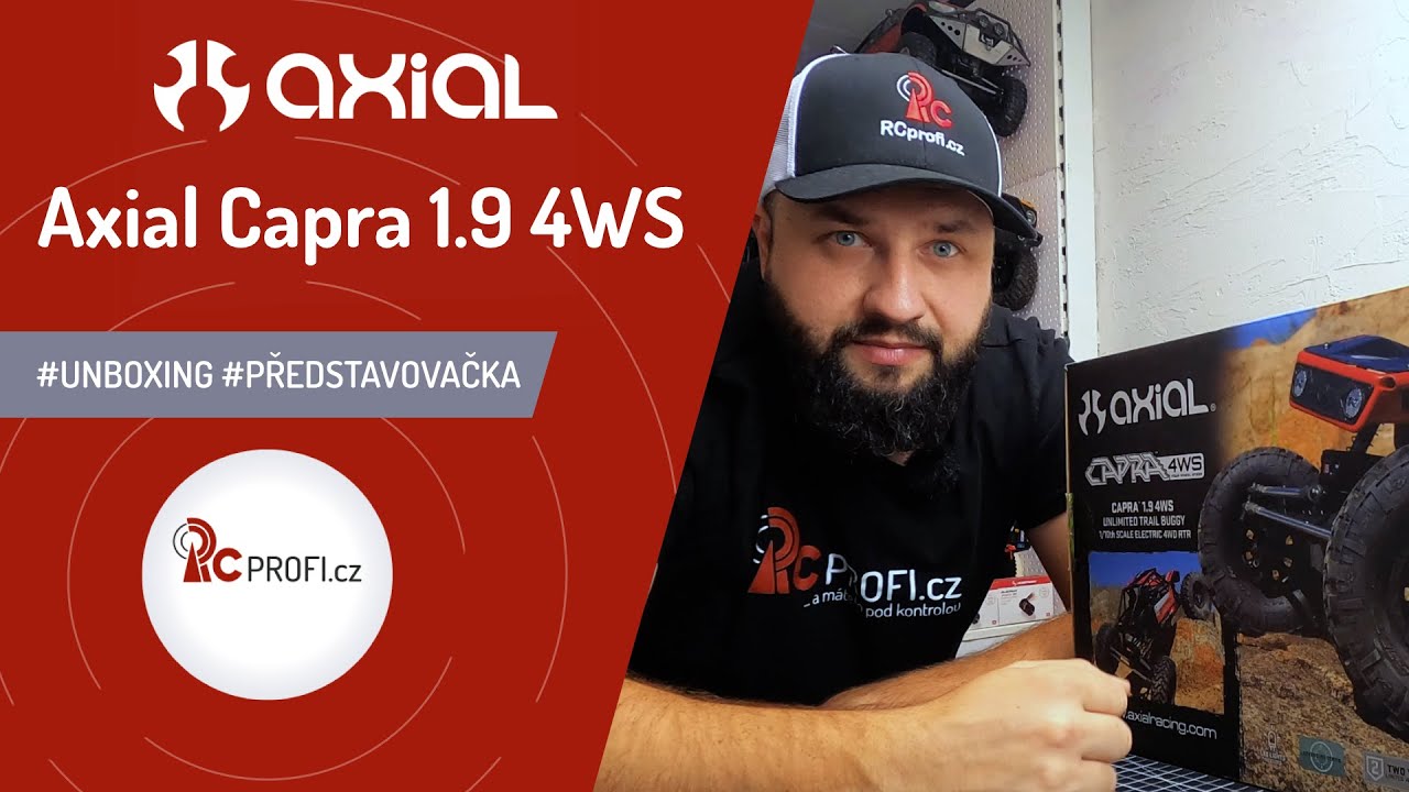 RC auto Axial Capra 1.9 4WS 1:10 RTR, čierna