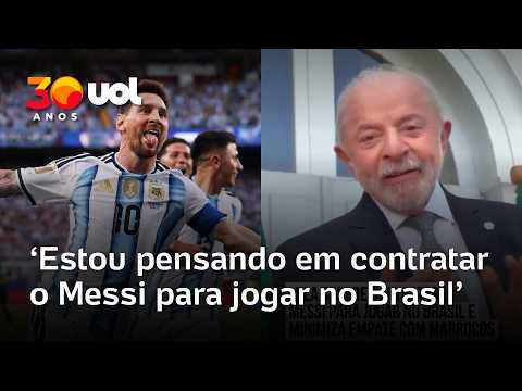 Lula diz que quer ‘contratar’ Messi para a seleção brasileira e opina sobre chance do Brasil na Copa