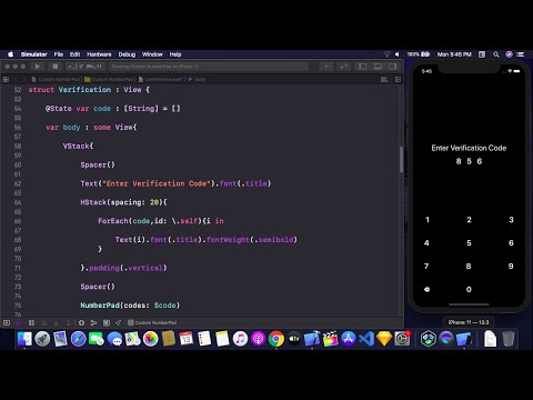 Custom Number Pad Using SwiftUI - Designing OTP Verification UI Using SwiftUI - SwiftUI Tutorial
