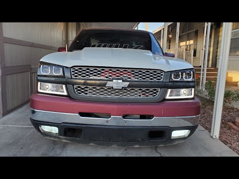 Finally !!! Installing An SS Grille On My 2005 Dropped Chevy Silverado Single Cab ‼