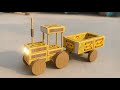 How To Make Mini Tractor Trolley With Matchbox DIY Tractor Trolley Toy Project
