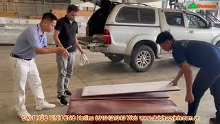 Máy chà nhám chổi thùng 6 trục 1m3 Woodmaster chà nhám sơn lót cực đẹp