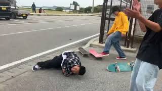 It hurt so bad!!!😂😂#skateboarding #fails