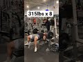 315lbs x 8 #gorillamind #moreplatesmoredates #natural #powerlifter #turkesterone #usapl