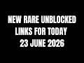 31 NEW Rare Unblocked Links Unblocked Websites For School Chromebook 2026